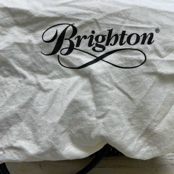 Brighton Woven Straw Tote Bag with Croc-Embossed Leather Trim & Heart Charm - Picture 4 of 12